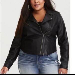 Torrid, faux leather jacket, size 1, cropped